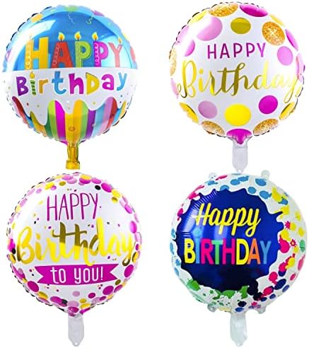 Happy Birthday Aluminum Foil Balloons 50 Pack 18 Inches