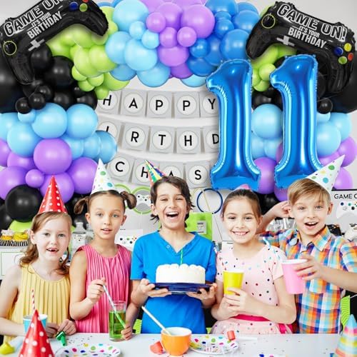 11th Birthday Game Balloons Arch Kit