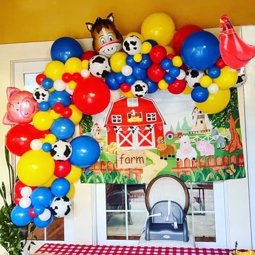 138Pcs Farm Animal Balloon Arch Kit for Birthday Parties