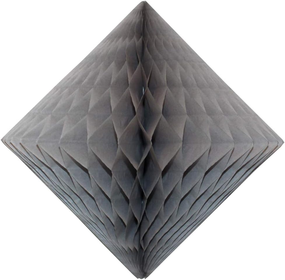 3-Pack 12 Inch Gray Honeycomb Diamond Decorations