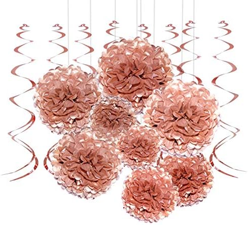 Rose Gold Bachelorette Party Hanging Decorations 20Ct