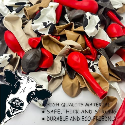 153 Pcs Red Brown Cow Balloon Arch Garland Kit