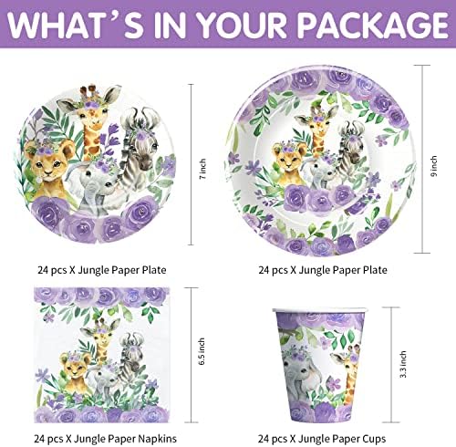 Safari Jungle Party Decorations Set 24pcs