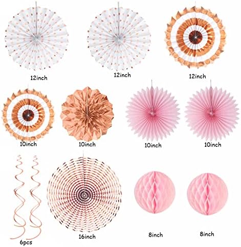 Rose Gold Pink White Party Decorations 33pcs