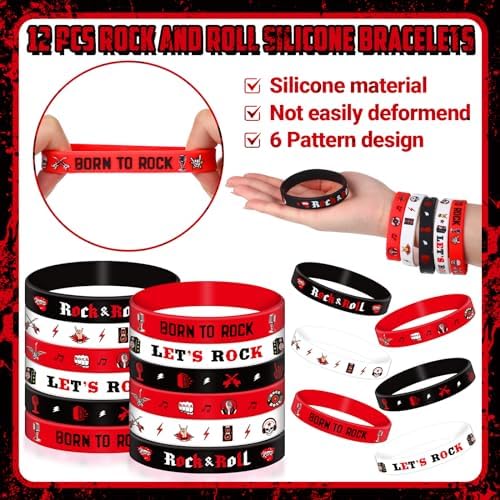 Blosssound 122 Pcs Rock and Roll Party Favors Set