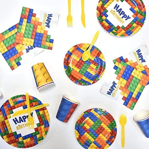 Dylives 180 Pcs Building Block Party Supplies Set