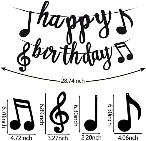 Civaner Music Themed Party Decor Set 40 Pieces