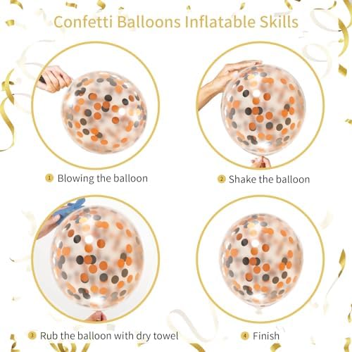 141pcs Black White Orange Balloon Garland Arch Kit