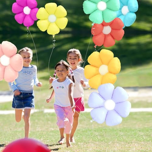 Colorful Daisy Flower Balloons Garland 8 Pack