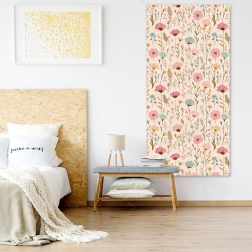 Floral Light Yellow Door Banner Cover Decoration