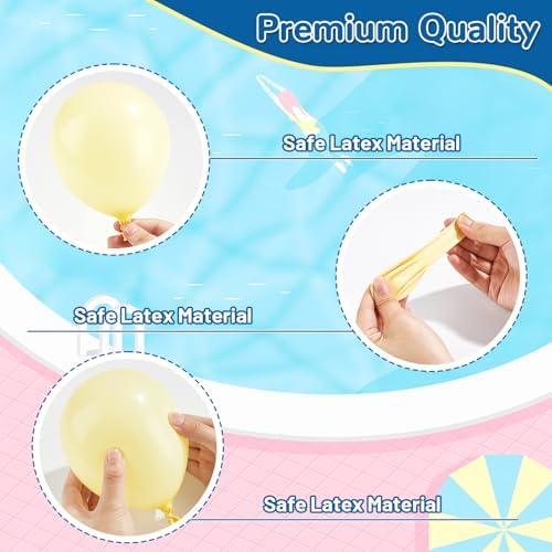 152PCS Summer Beach Balloon Arch Kit with Macaron Balloons