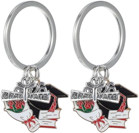 LUOZZY Graduation Keychain Class of 2026 Grad Cap Book Charm