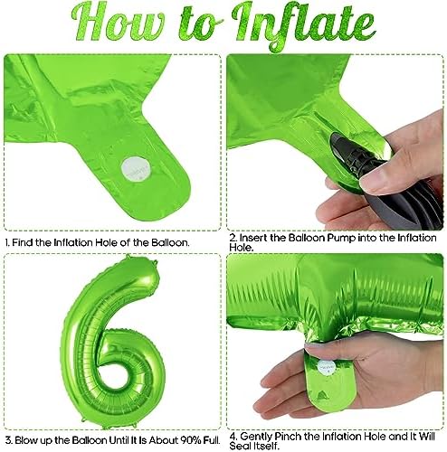Green Number 6 Balloon 40 Inch Jumbo Birthday Decoration