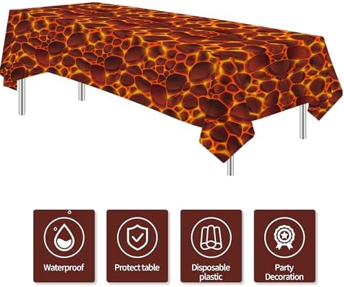 Volcano Party Tablecloth Set 3 Pack 54x108 Inches