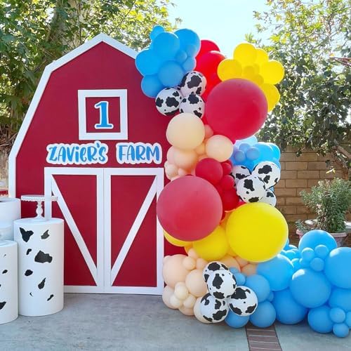 138Pcs Farm Animal Balloon Arch Kit for Birthday Parties