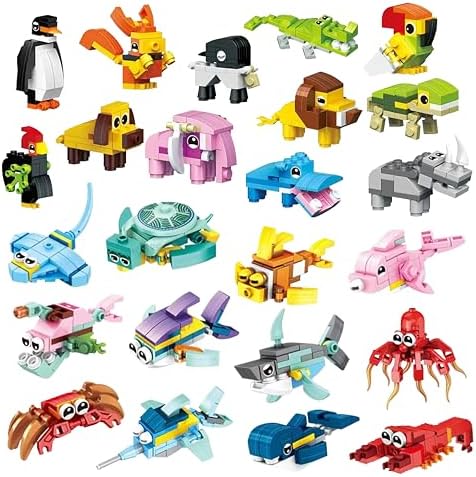 24 Pack Mini Building Blocks Toy for Kids 6-12