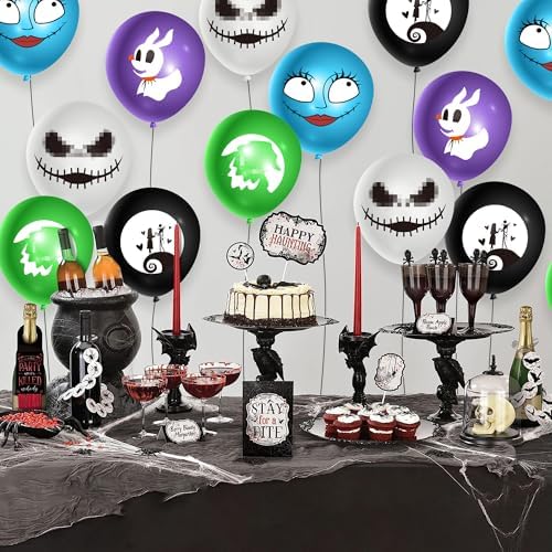 Halloween Jack and Sally Balloons - 50PCS Spooky Decorations
