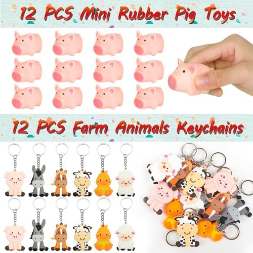 Farm Animals Party Favors Set 84PCS Kids Birthday Gifts