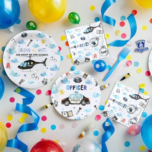 Police Birthday Party Decorations Set for 40 Guests