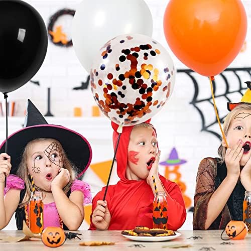 Togvu Orange Black White Balloons 60 Pack Halloween Decor