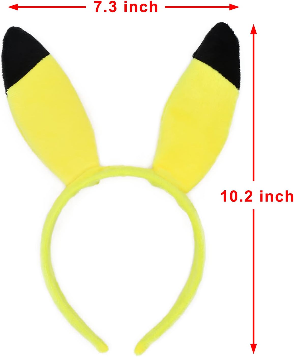 HODRME Yellow Cartoon Ears Headband for Halloween Christmas Party Cosplay Costume