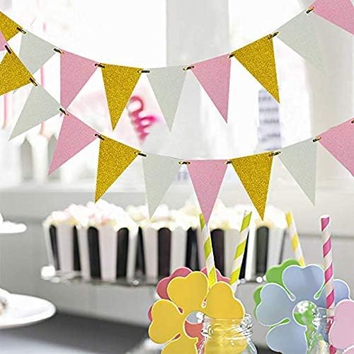 MerryNine Triangle Flag Bunting Banner 3 Pack 30 Feet