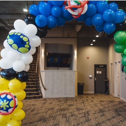 Red Blue Green Black Balloons Set for Party Decorations