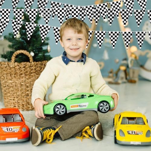 100 Ft Black and White Checkered Racing Banner Flags for Parties