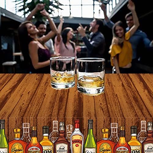 Whiskey Party Tablecloths 2Pcs Decor for Birthday Events