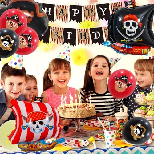 Pirate Theme Birthday Decorations 38 Piece Set