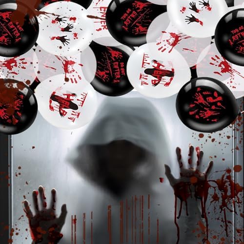54PCS Halloween Balloons Set with Blood Splatter Design