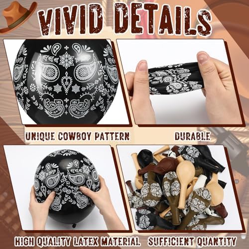 Hungdao 52 Pcs Western Balloons Decor Kit