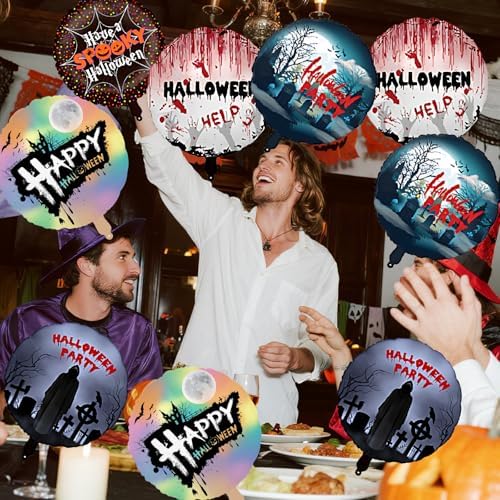 10 PCS Scary Halloween Balloons 2362in Blood Splatter Party Decor