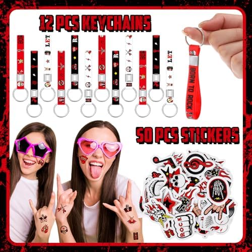 Blosssound 122 Pcs Rock and Roll Party Favors Set