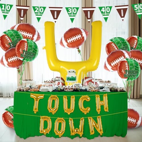 Football Party Supplies Kit Touchdown Balloons Goal Post Decorations
