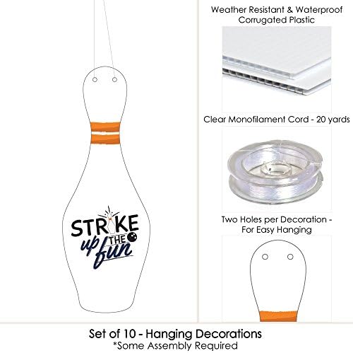 Strike Up the Fun Bowling Hanging Decor 10 Pieces