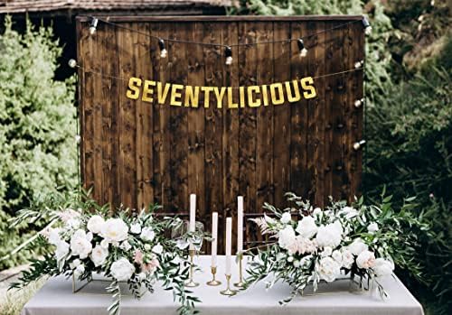 Seventylicious Gold Glitter Birthday Banner