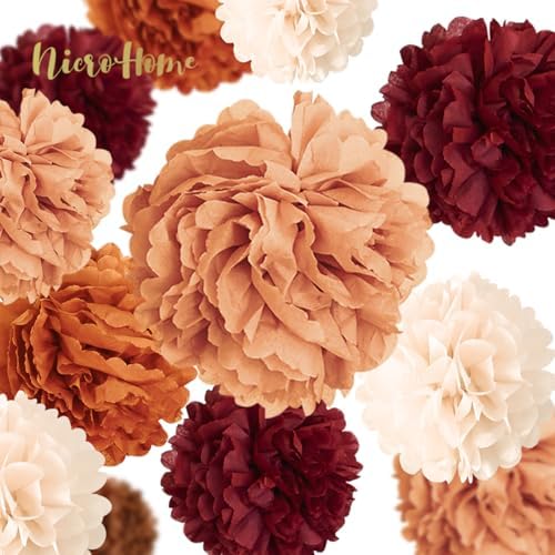 NICROHOME EUR Tissue Paper Pom Poms Wedding Decor Set