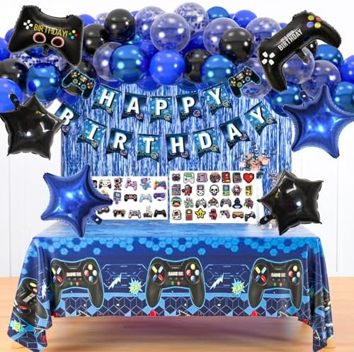 184pcs Video Game Party Decorations Kit for Boys