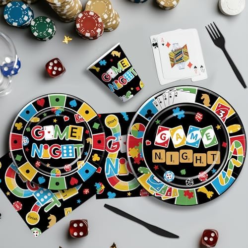 Family Game Night Party Decorations Set of 24