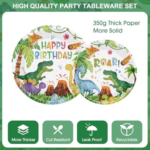 170 Pcs Dinosaur Birthday Decorations Set