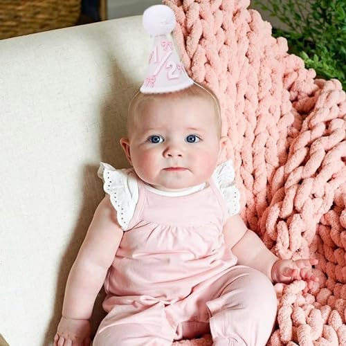 WAOUH Half Birthday Baby Hat - Glitter Crown for 6 Month Celebration