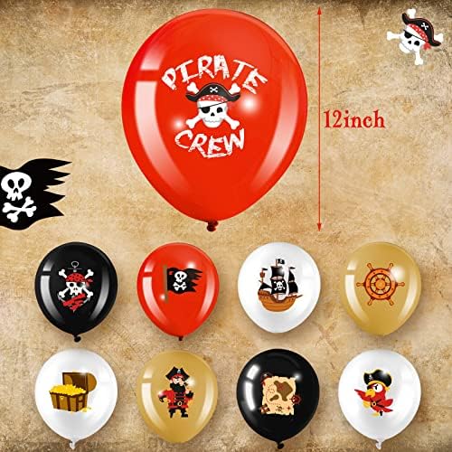 Harrycle 45 Pcs Pirate Party Balloons Set