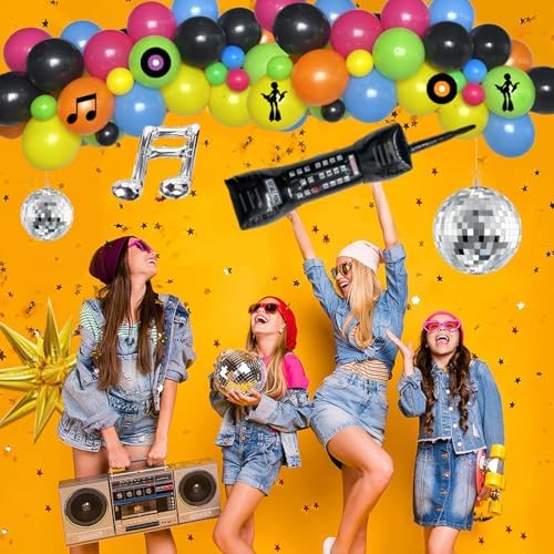 70s Party Decor Kit with 118 Decor Items