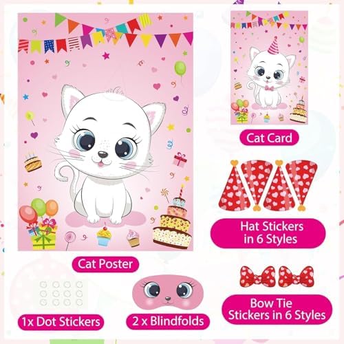 PLULON Cat Party Game Set for Kids and Adults