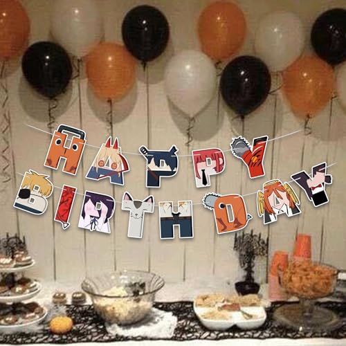 HOMEZZO Anime Birthday Party Banner Set
