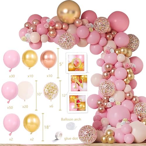 Baby Girl 1st Birthday Decorations Supplies Kit