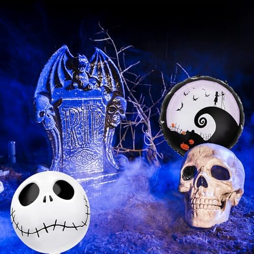 16Pcs Halloween Balloons Skull Nightmare Decorations for Party Supplies