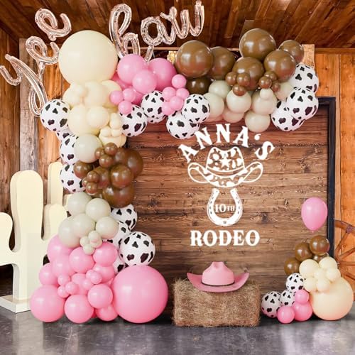 Cowgirl Balloon Arch Kit with Yee Haw Letter Balloons