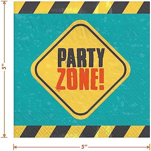 Construction Party Supplies Happy Birthday Blue Digger Plates Napkins Set
